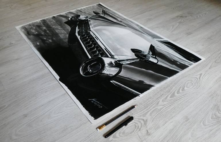 Original Fine Art Motor Drawing by Juan Ramos