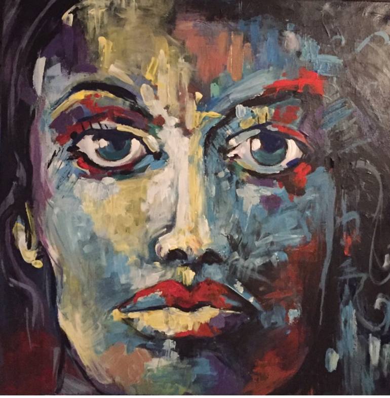 In her eyes..... Painting by angela osadczuk | Saatchi Art