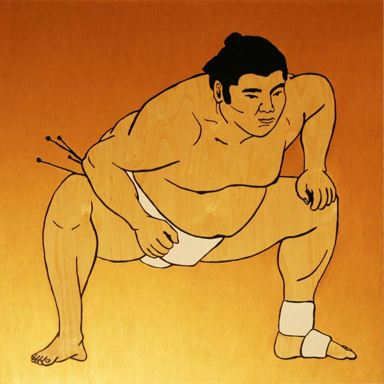 Sumo Wrestler Painting By Queen Verona Saatchi Art