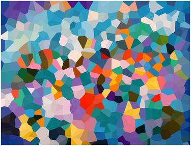 Print of Abstract Geometric Mixed Media by Stephen Baxter