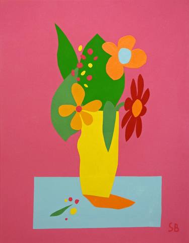 Original Pop Art Floral Paintings by Stephen Baxter