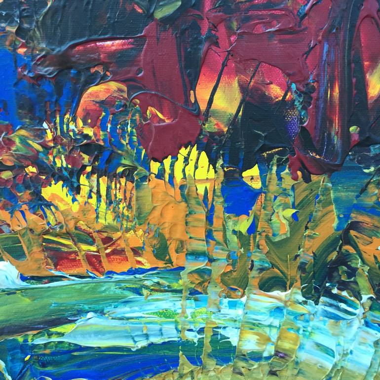 Original Abstract Landscape Painting by Sandra Page Mitchell