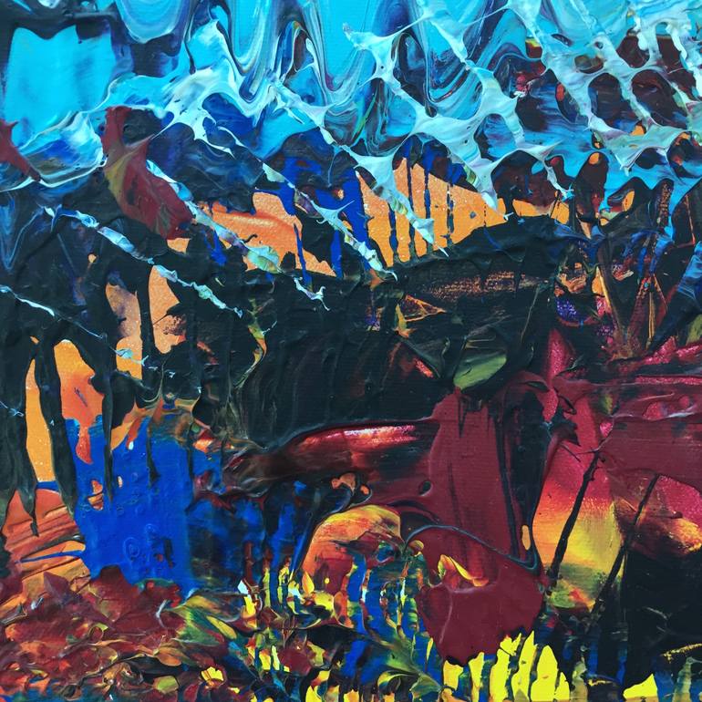 Original Abstract Landscape Painting by Sandra Page Mitchell