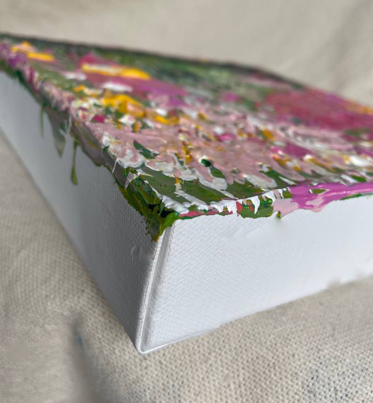 Original Abstract Garden Painting by Sandra Page Mitchell