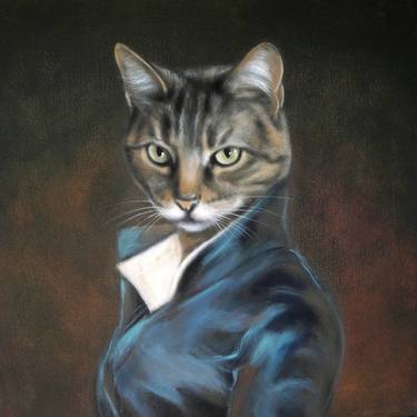 Original Cats Paintings by Valerie Daval