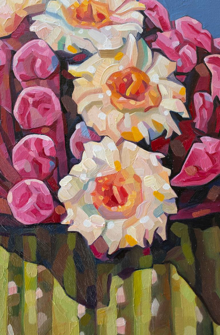 Original Fine Art Floral Painting by Stelios Pupet