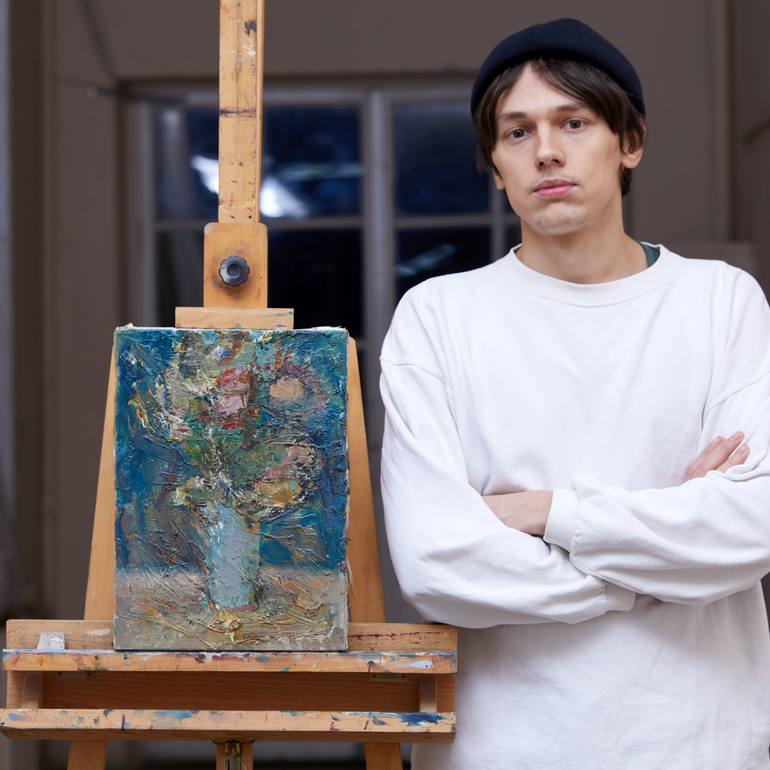 Original Expressionism Still Life Painting by Zakhar Shevchuk