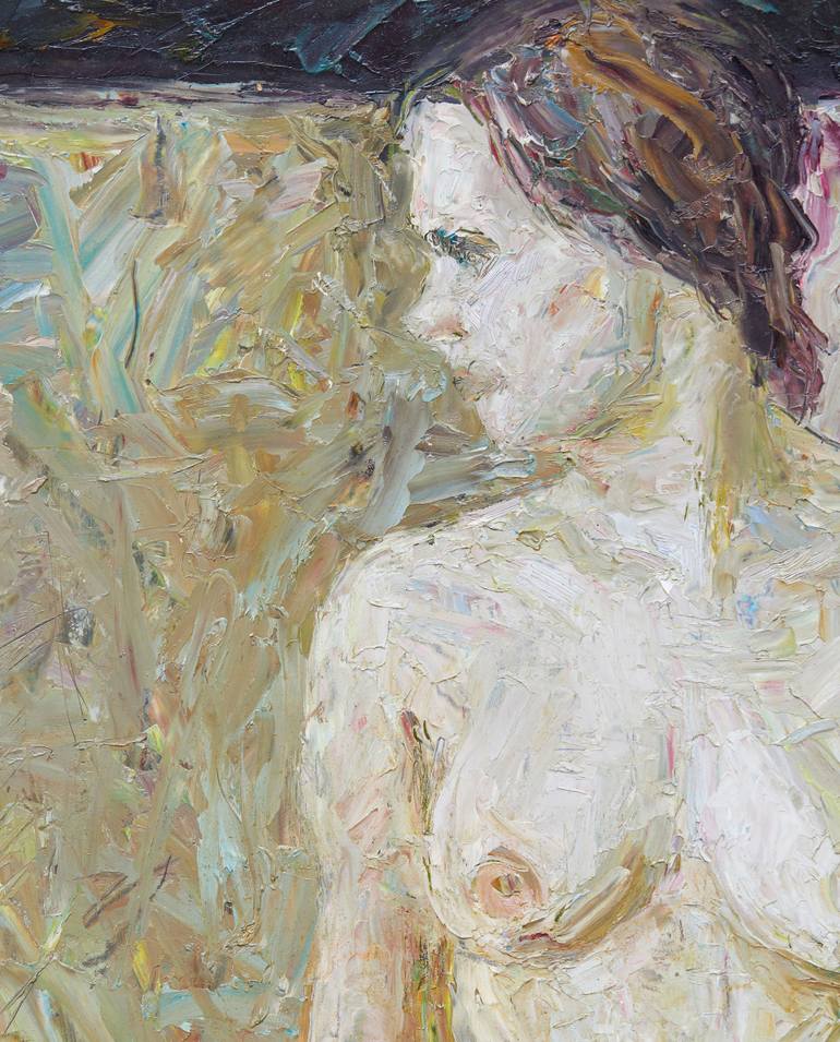 Original Expressionism Nude Painting by Zakhar Shevchuk
