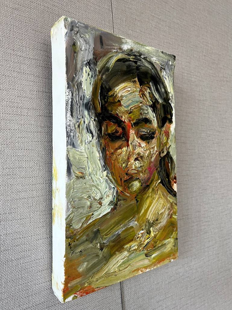 Original Post Impressionism Portrait Painting by Zakhar Shevchuk