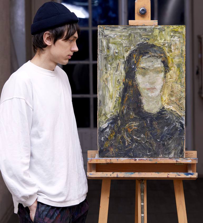 Original Expressionism People Painting by Zakhar Shevchuk