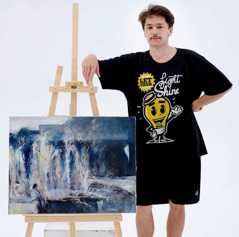 Original Expressionism Cities Painting by Zakhar Shevchuk