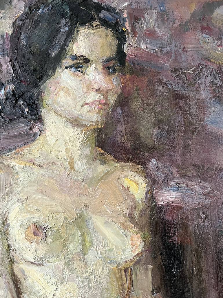 Original Expressionism Nude Painting by Zakhar Shevchuk