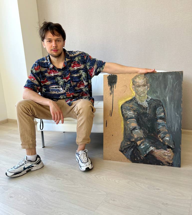 Original Expressionism People Painting by Zakhar Shevchuk