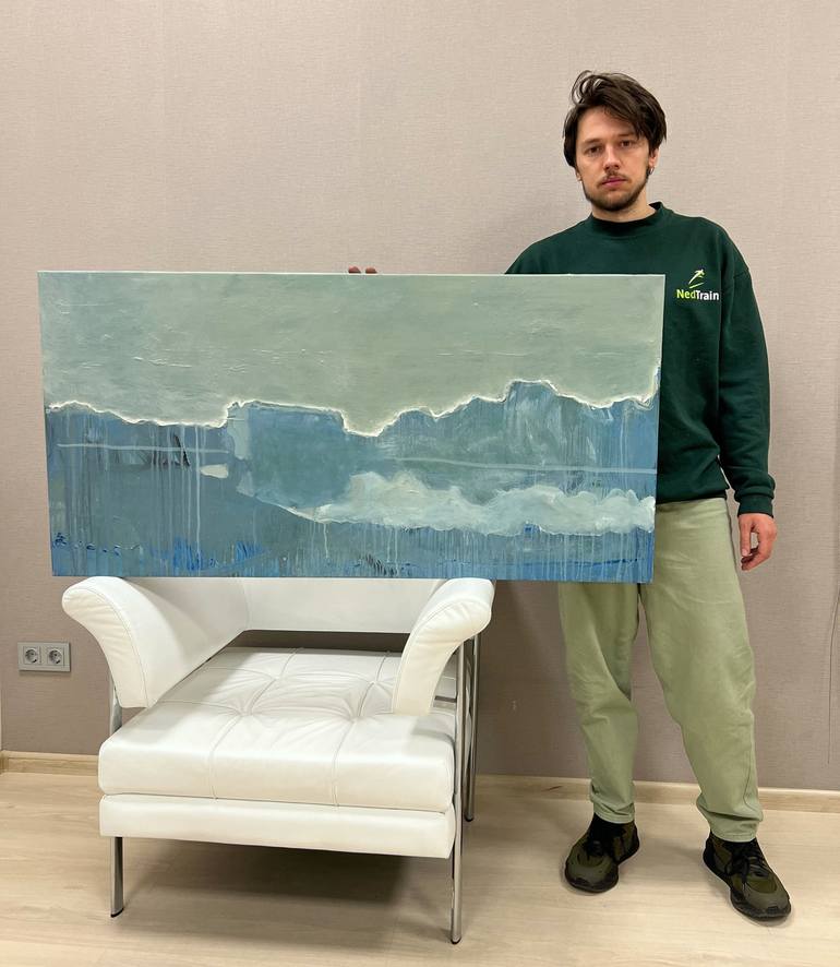 Original Semi Abstract Landscape Painting by Zakhar Shevchuk