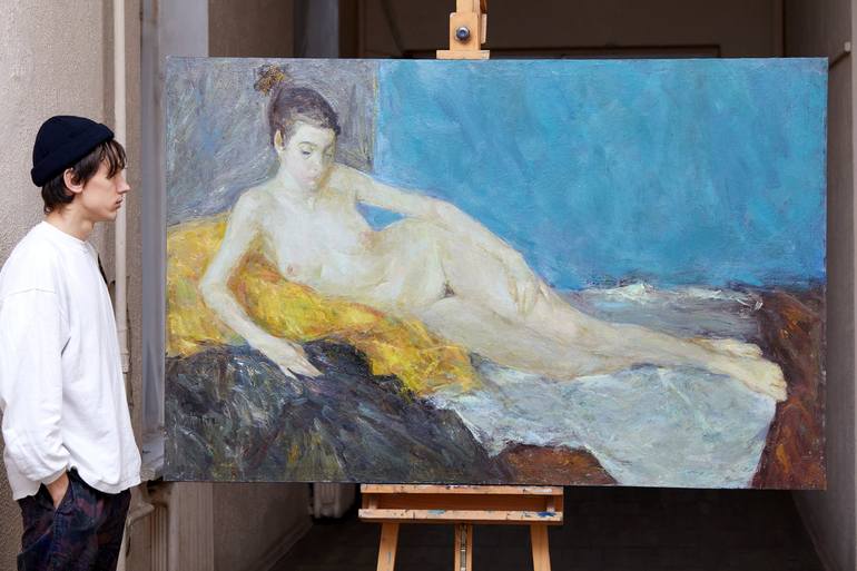 Original Realism Nude Painting by Zakhar Shevchuk