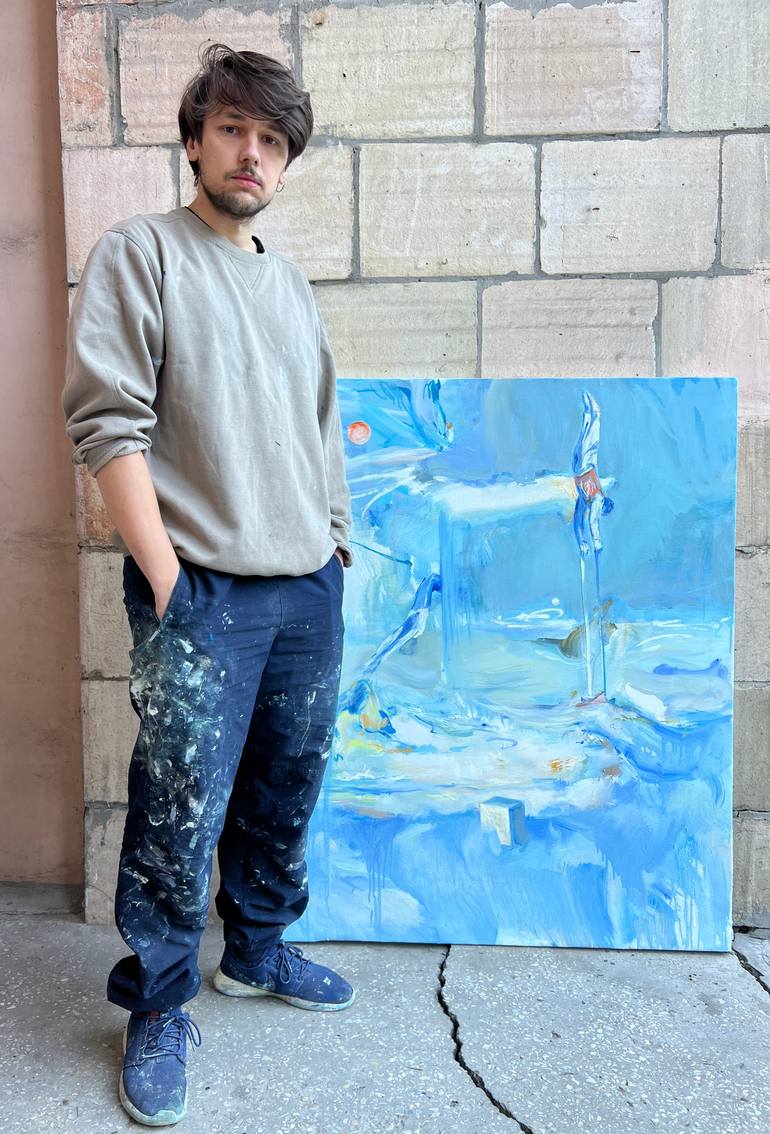 Original Surrealism People Painting by Zakhar Shevchuk