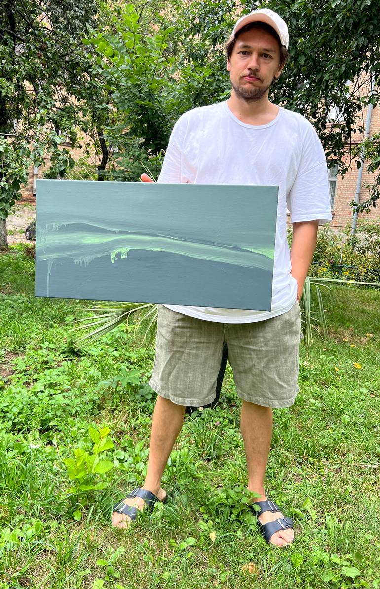 Original Abstract Expressionism Abstract Painting by Zakhar Shevchuk