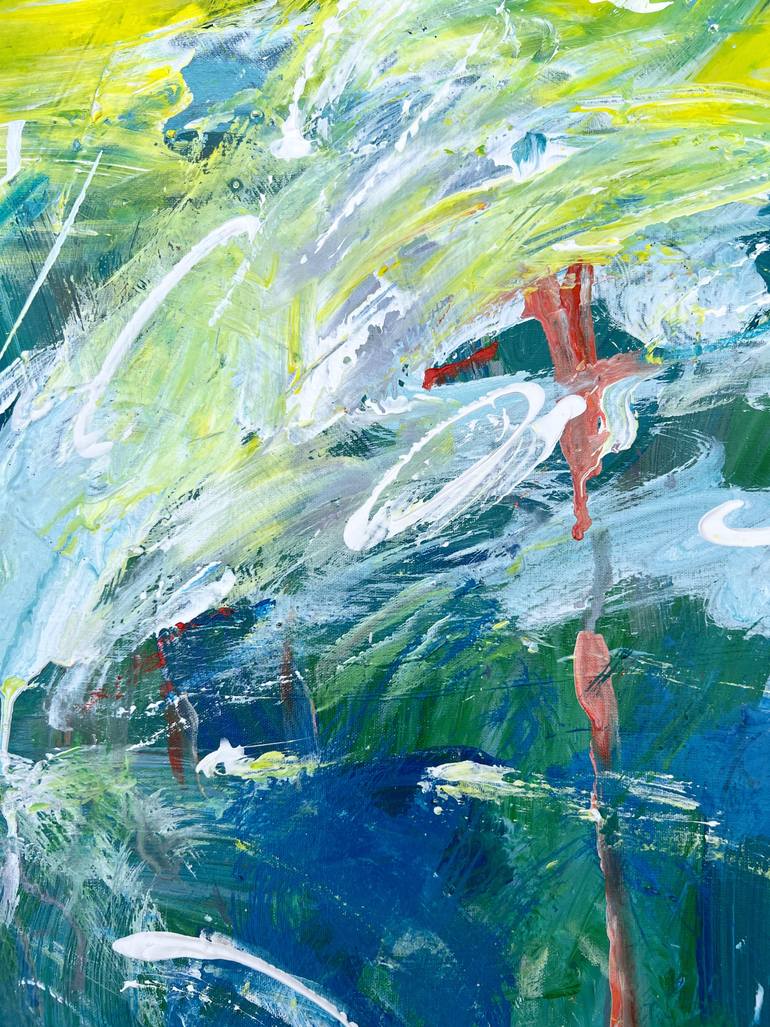Original Abstract Garden Painting by Zakhar Shevchuk