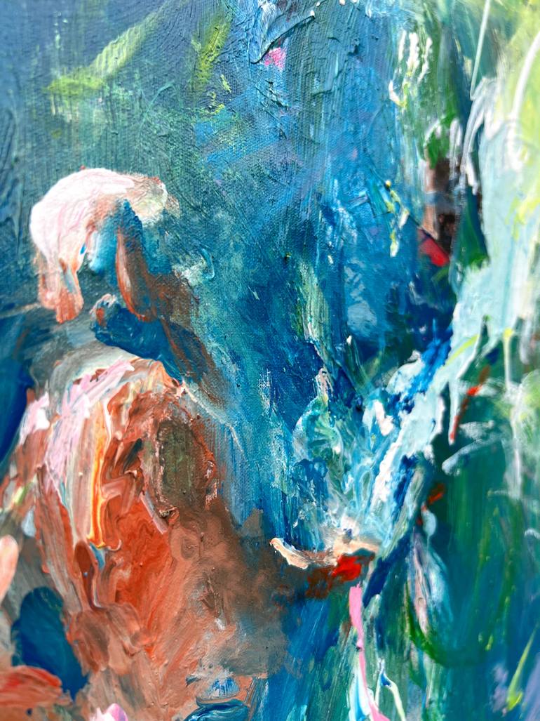 Original Abstract Garden Painting by Zakhar Shevchuk
