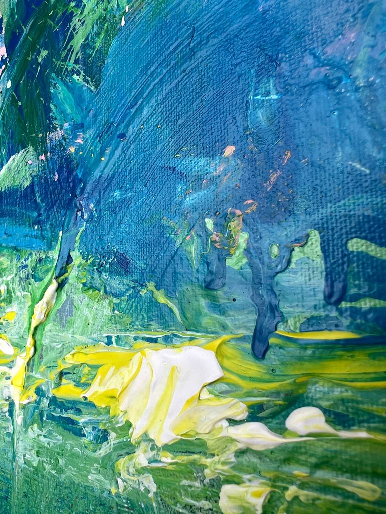 Original Abstract Garden Painting by Zakhar Shevchuk