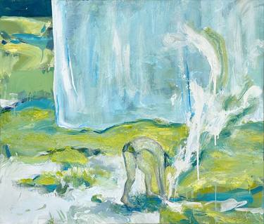 Original Abstract Water Painting by Zakhar Shevchuk