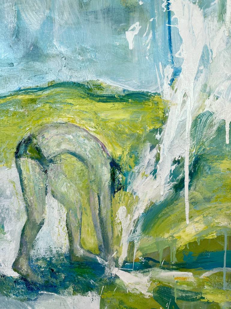 Original Abstract Water Painting by Zakhar Shevchuk