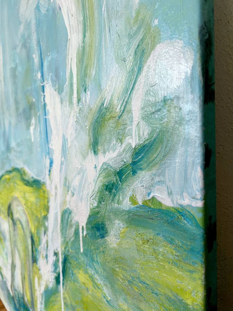 Original Abstract Water Painting by Zakhar Shevchuk