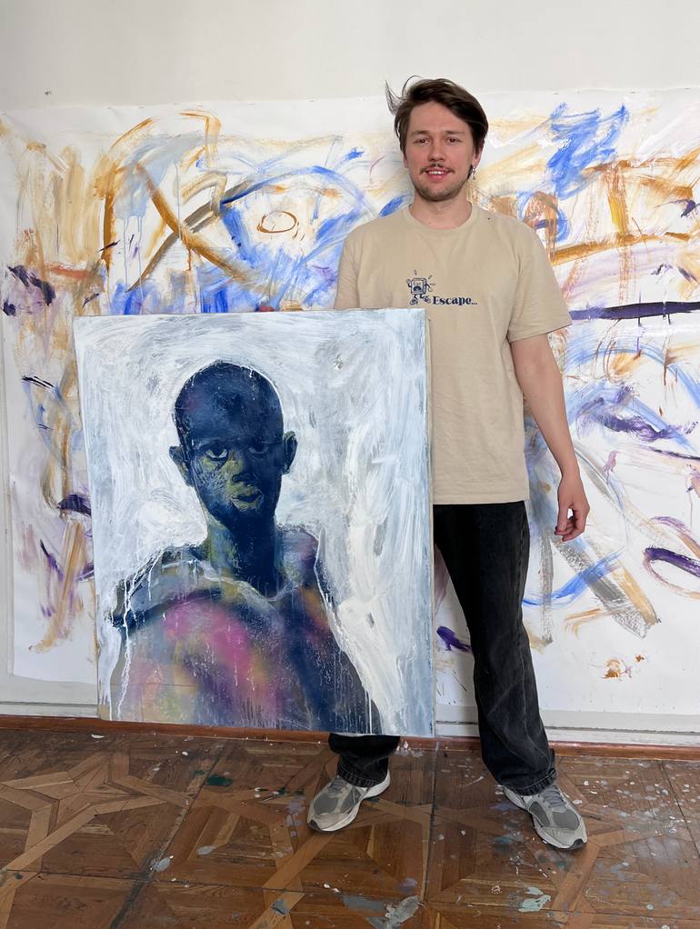 Original Expressionism People Painting by Zakhar Shevchuk