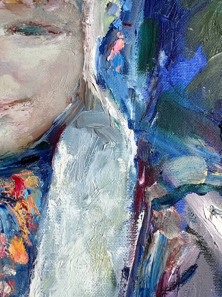 Original Post-impressionism Children Painting by Zakhar Shevchuk