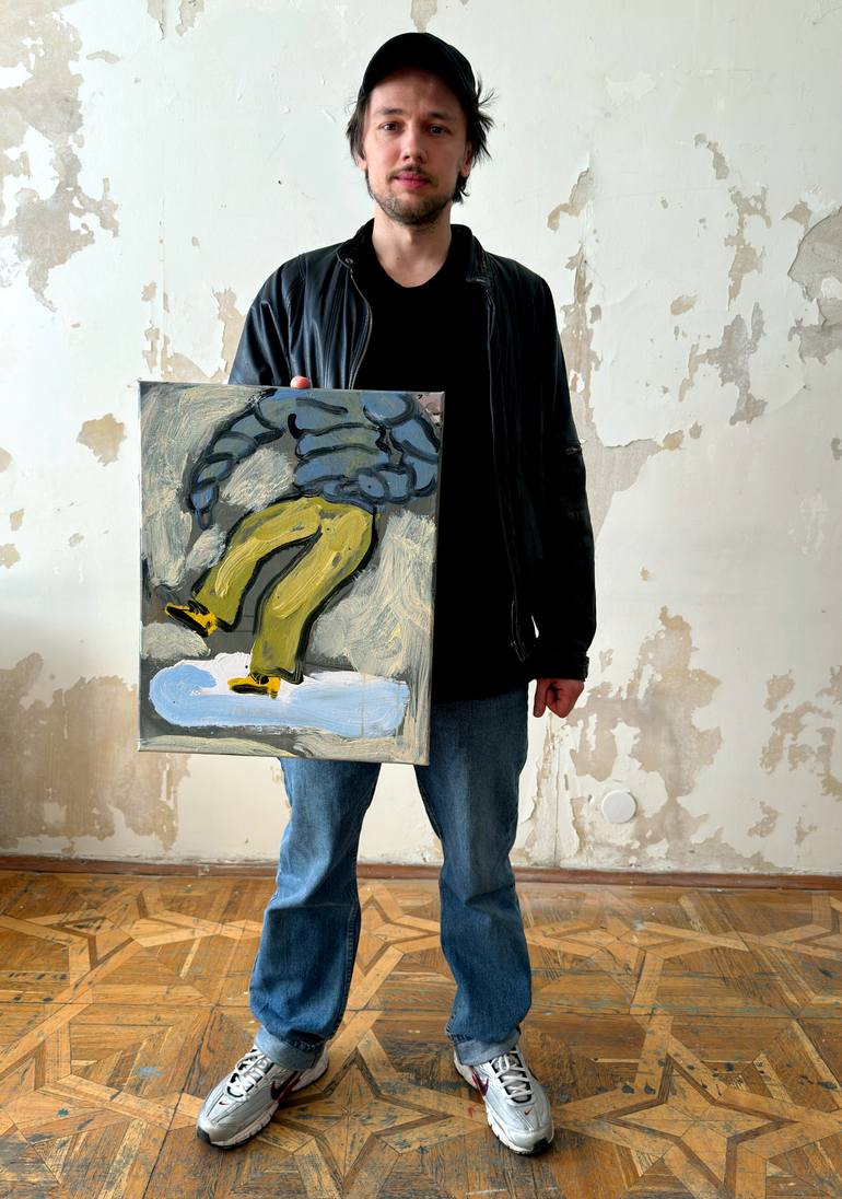 Original Expressionism People Painting by Zakhar Shevchuk