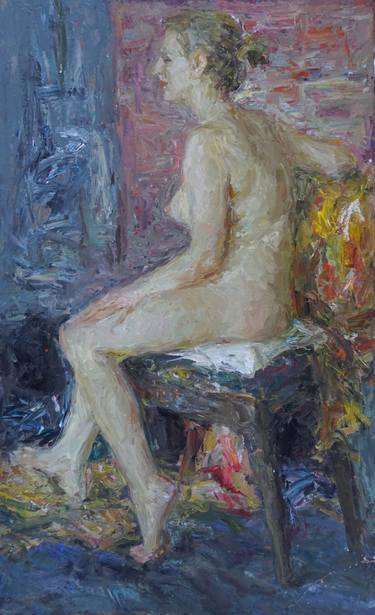 Print of Expressionism Nude Paintings by Zakhar Shevchuk
