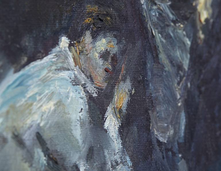 Original Abstract Expressionism People Painting by Zakhar Shevchuk