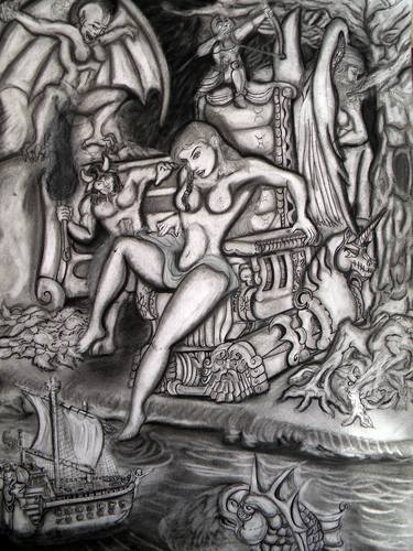 Print of Erotic Drawings by Velfragor Alejandro