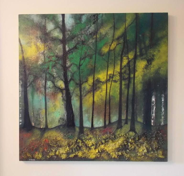 Original Impressionism Tree Painting by Isabelle Amante