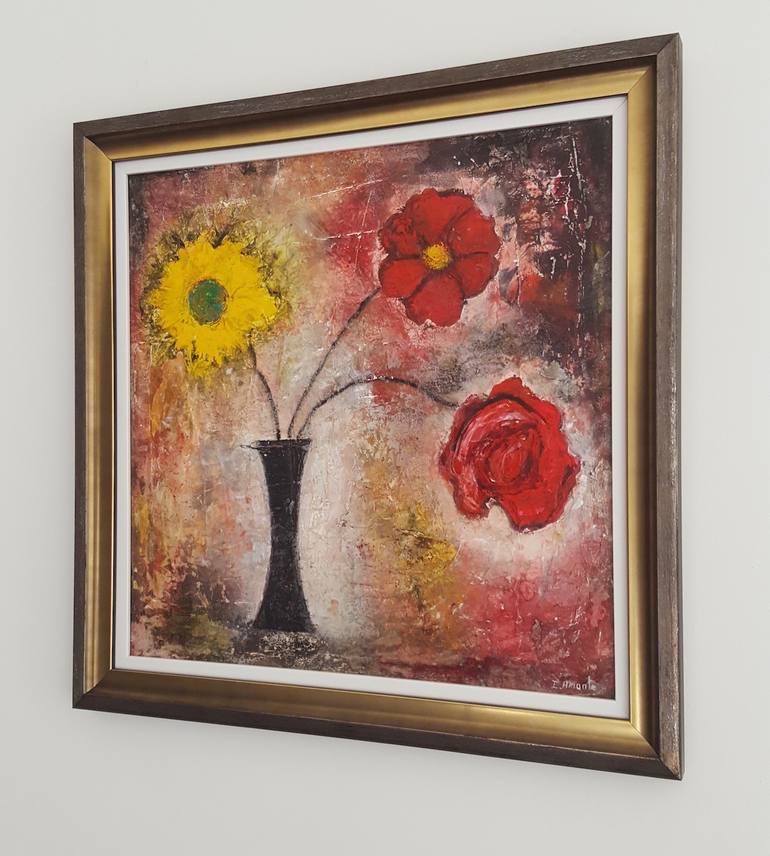 Original Abstract Floral Painting by Isabelle Amante