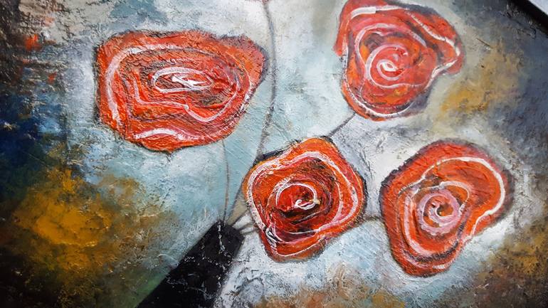 Original Modern Floral Painting by Isabelle Amante