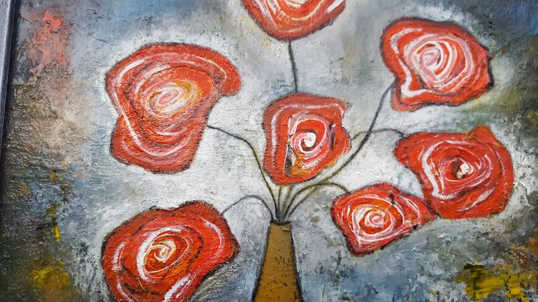 Original Expressionism Floral Painting by Isabelle Amante