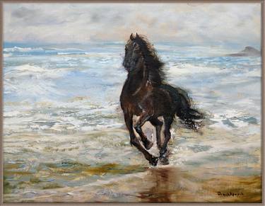 Print of Impressionism Horse Paintings by Olena Orashkevych