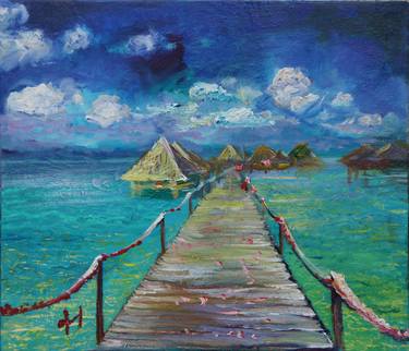 Original Impressionism Beach Paintings by Olena Orashkevych