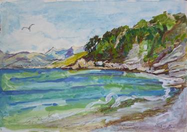 Print of Impressionism Beach Paintings by Erisa Bode