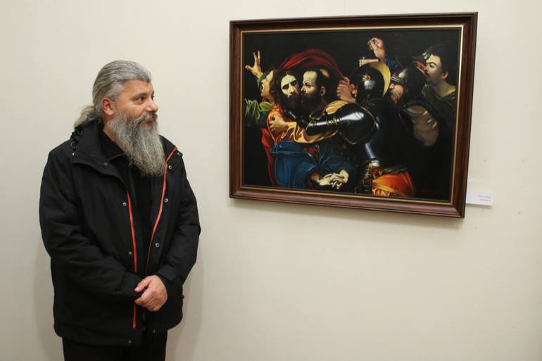 Original Realism Religion Painting by Brisan Gabriel