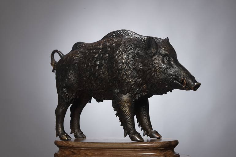Original bronze Animal Sculpture by Krasimir Krastev