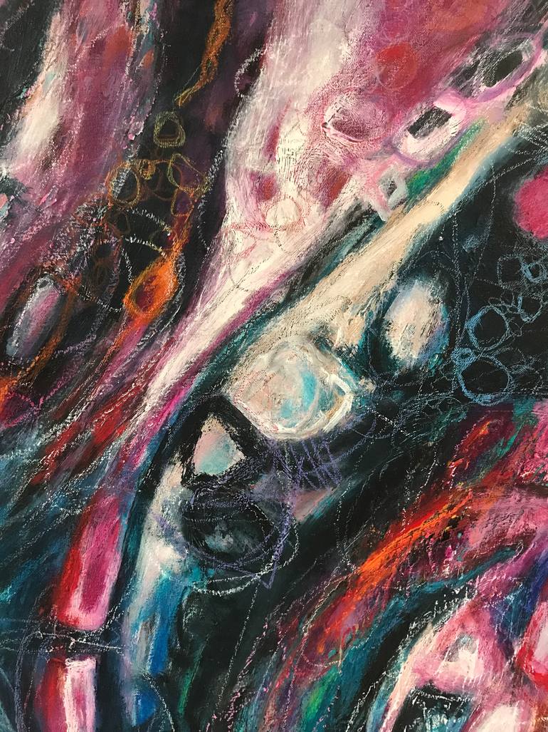 Original Abstract Expressionism Abstract Painting by Jorge Antonio Saenz