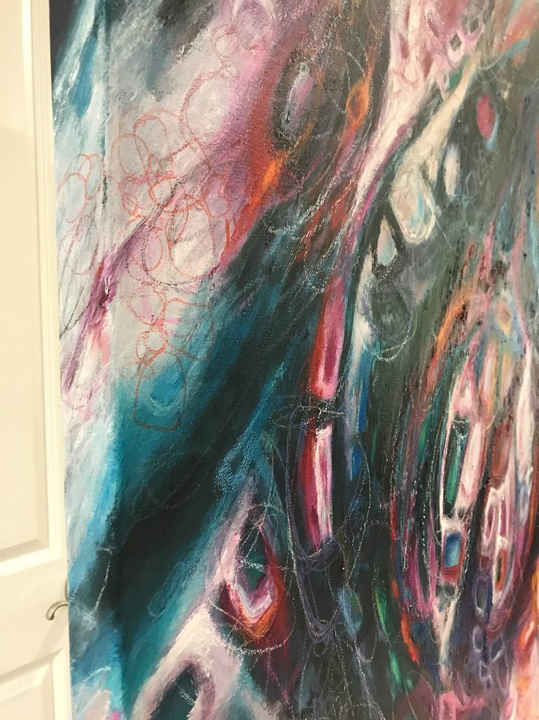 Original Abstract Expressionism Abstract Painting by Jorge Antonio Saenz