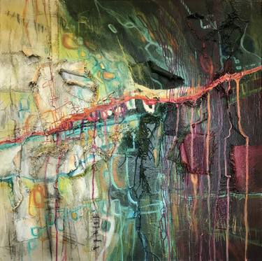 Original Abstract Expressionism Abstract Paintings by Jorge Antonio Saenz