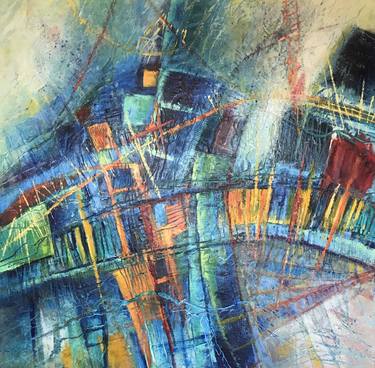 Original Abstract Expressionism Abstract Paintings by Jorge Antonio Saenz