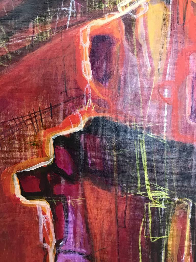 Original Expressionism Abstract Painting by Jorge Antonio Saenz