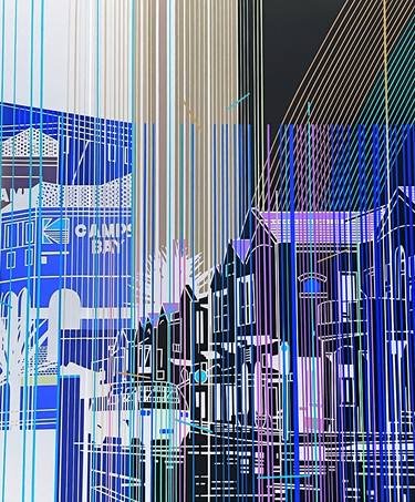 Original Abstract Cities Digital by Mona Vayda