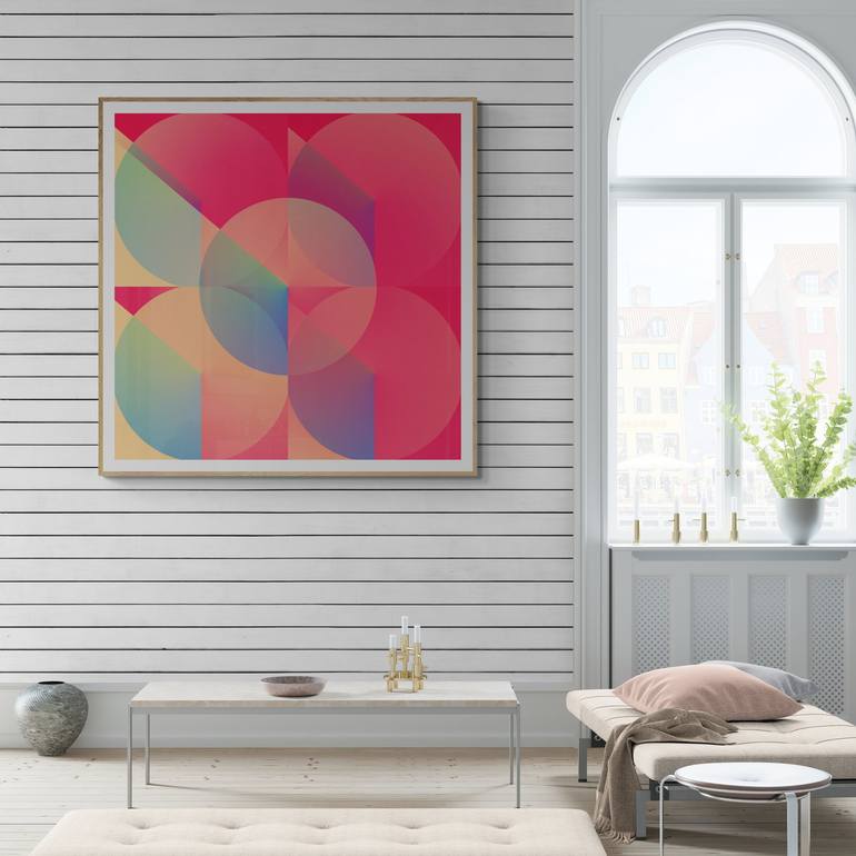 Original Abstract Geometric Digital by Mona Vayda