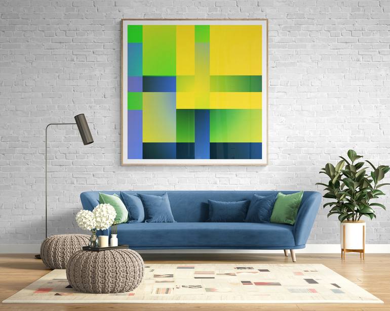 Original Abstract Geometric Digital by Mona Vayda